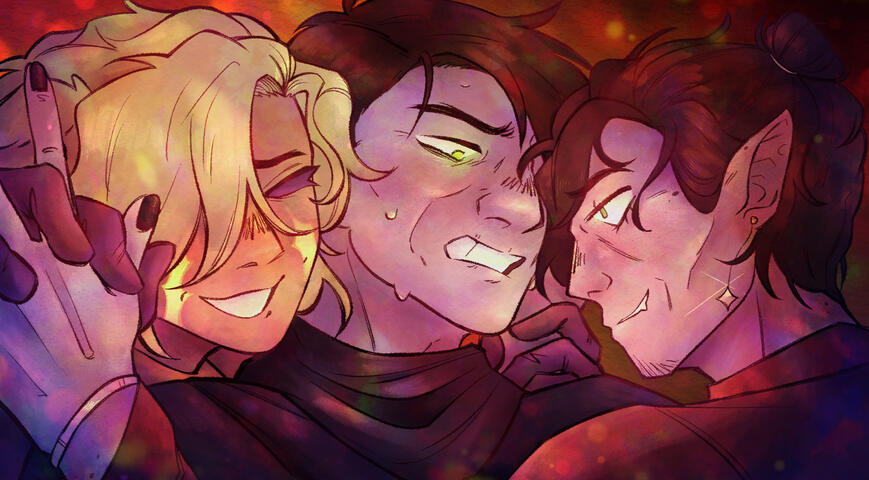 adellum (oc), meradrus (by techiecentral), vale (by my fiance)